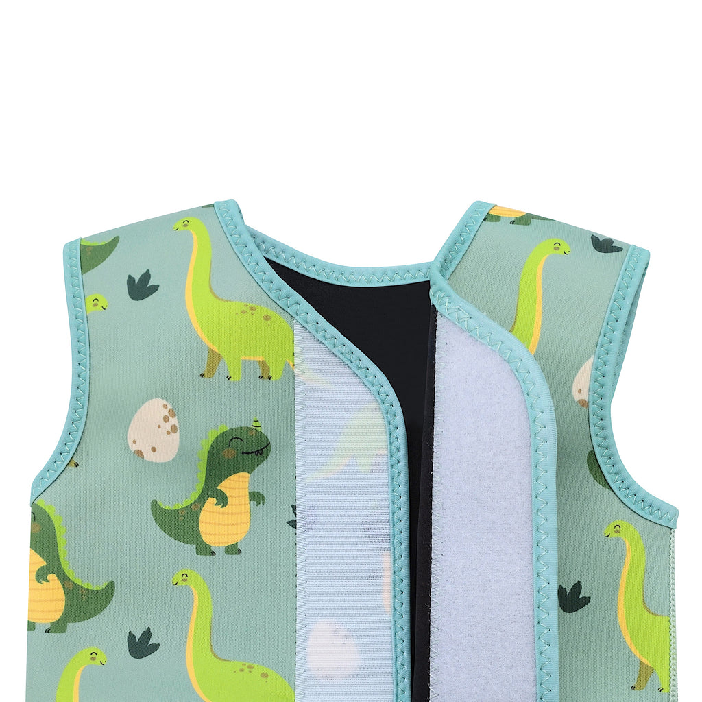 Swim Wrap Suit - Green Dinosaur